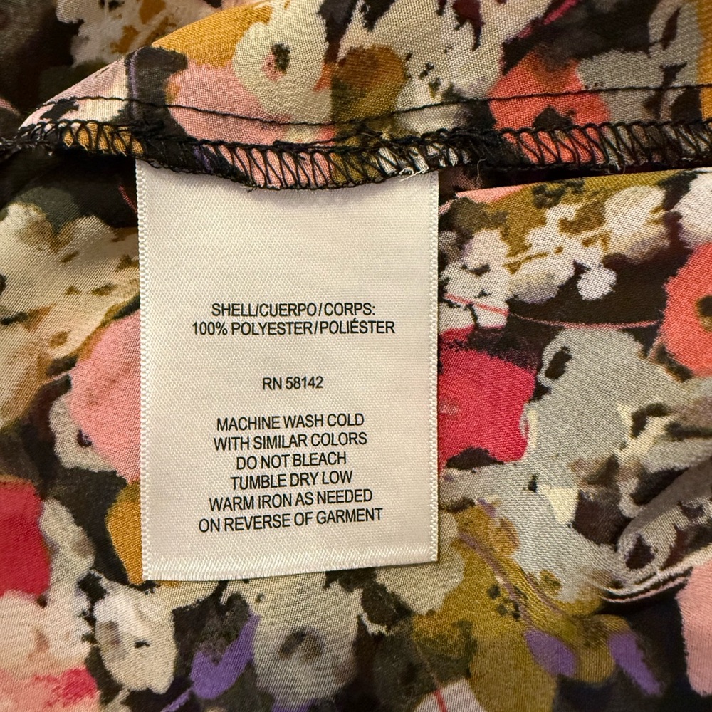 Floral Print Asymmetrical Women's Blouse - Picture 8 of 9